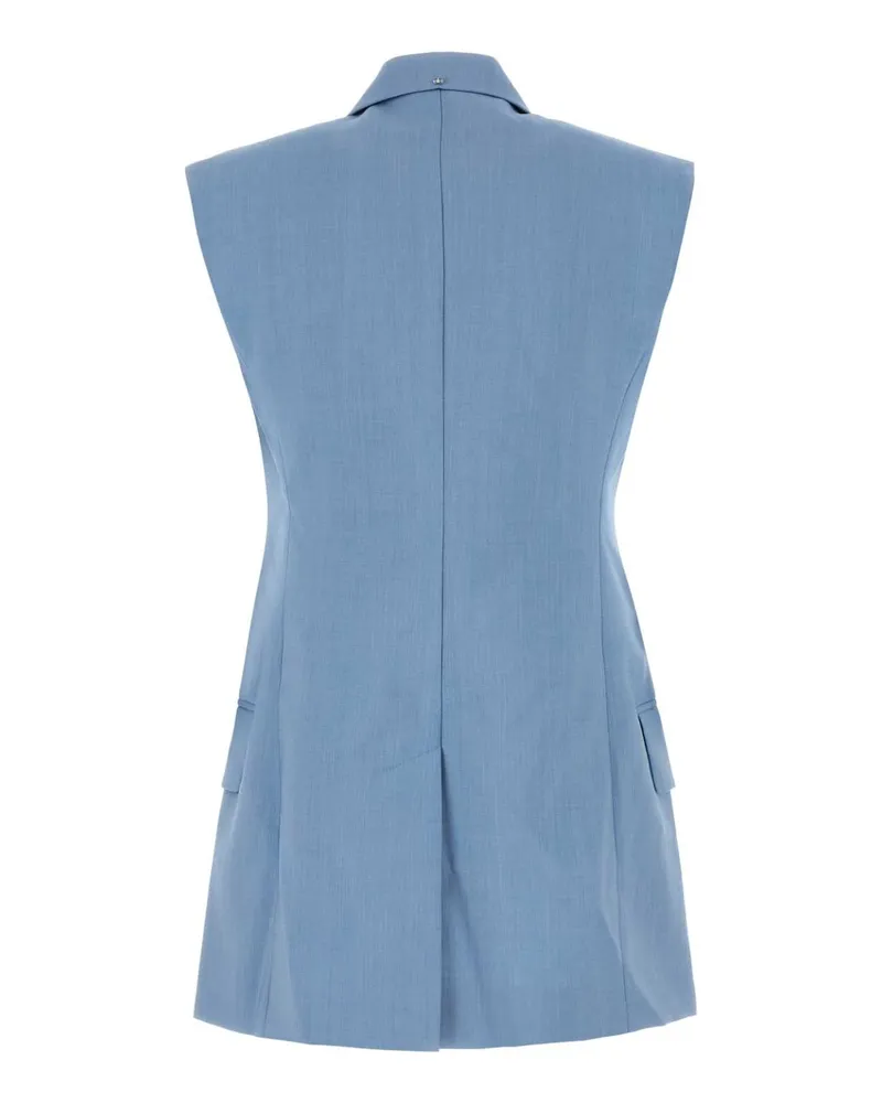 SPORTMAX Women's Light Blue Wool Blend Ilex Vest Cielo Giacche E Gilet Jacket Blue