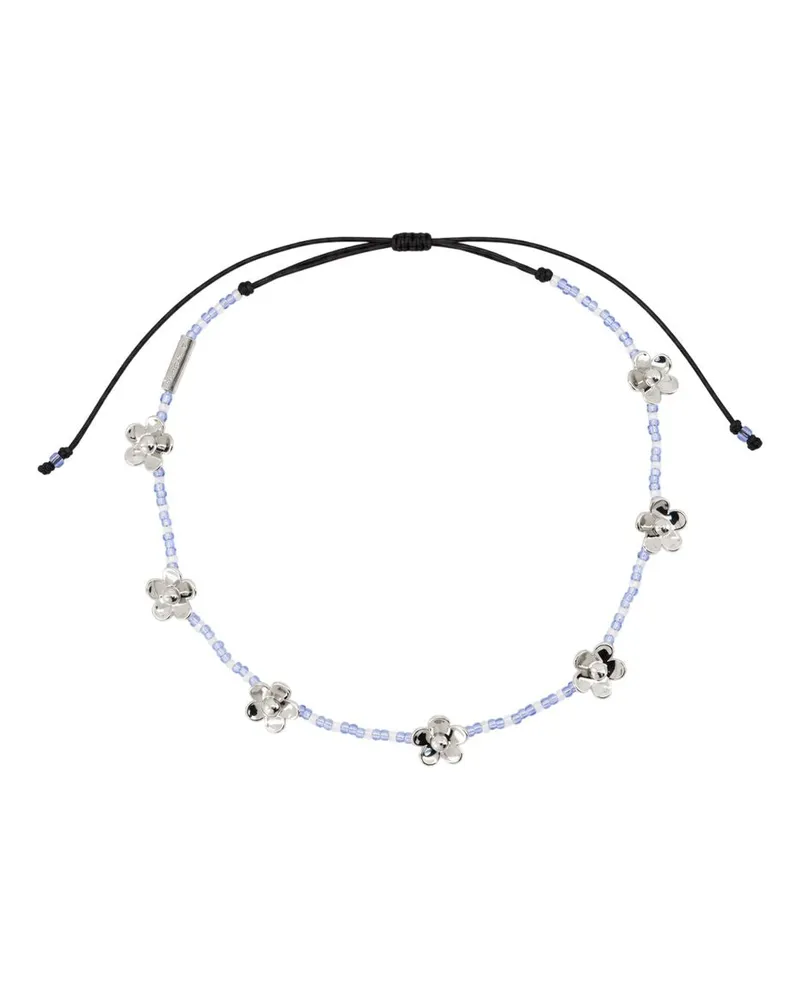 Marc Jacobs Women's Daisy Beaded Station Necklace -  Metal Silver Jewelry-Watches Necklaces Silver