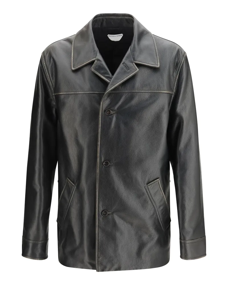 Bottega Veneta Padded Calf Leather Jacket — Black Black