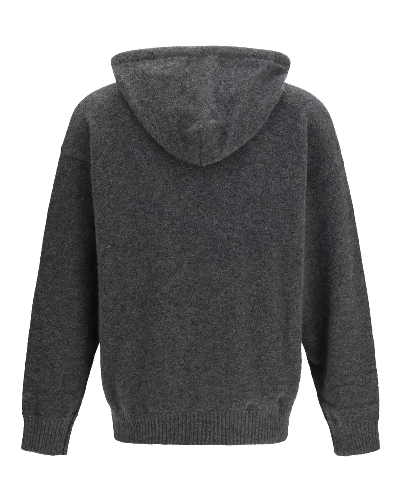 Laneus Men's Cashmere And Silk Hooded Sweater Grigio-Grey Grigio/grey Gray