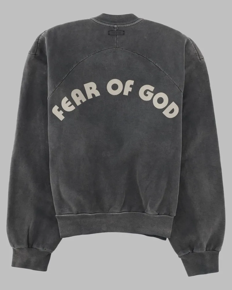 Fear of God Baseball Cotton Sweatshirt — Gray Gray