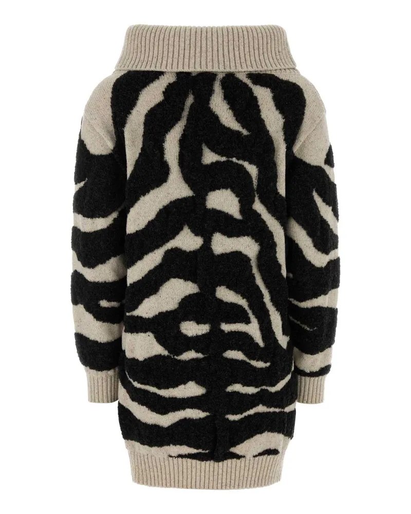 Moschino Women's Sand Wool Blend Sweater Dress Fantasia Avorio Abiti Beige