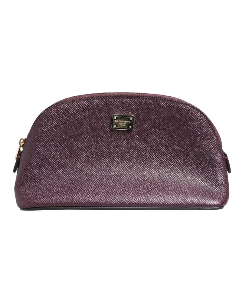 Dolce & Gabbana Women's Calfskin Leather Dg Logo Wallet Purple Purple