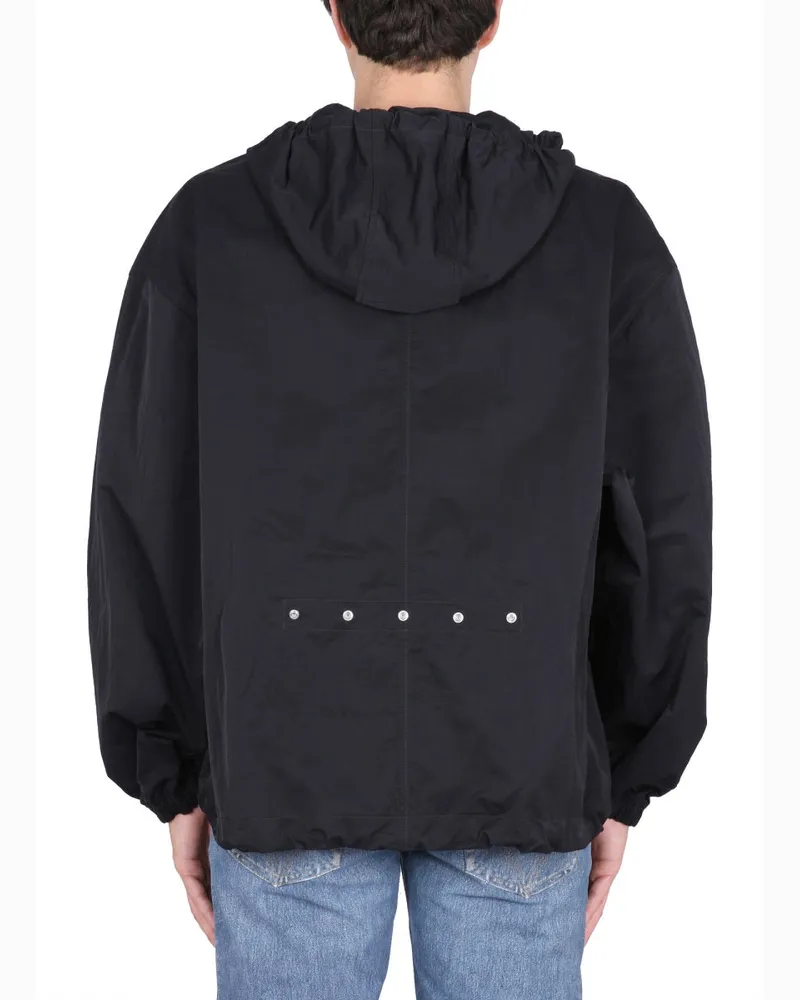 Bottega Veneta Hooded Polyamide Jacket — Black Black