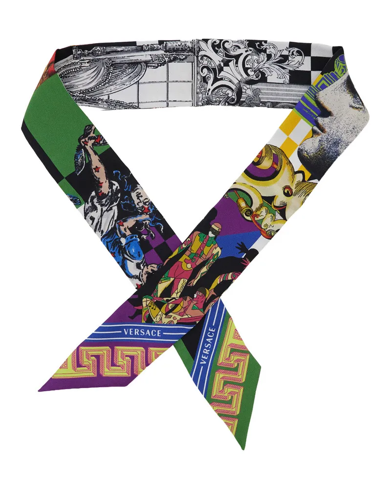 Versace Women's Silk Theater Print Scarf Multicolour Scarfs Multicolor
