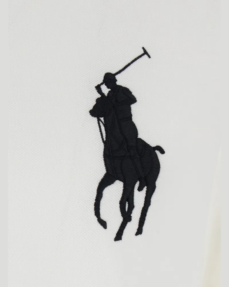 Ralph Lauren Men's Polo Shirt Custom Slim Fit White Cotton T-Shirts And Polos White