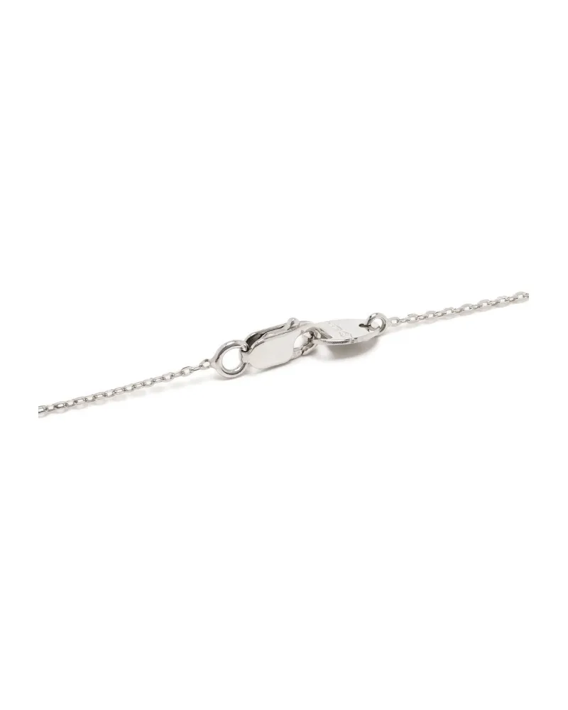 DAMIANI 18kt White Gold D.icon Diamond Pendant Necklace Continuty Silver