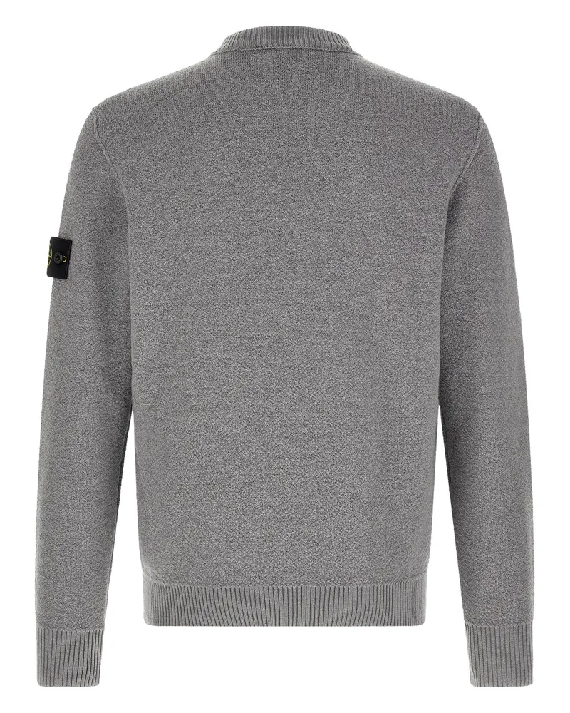 Stone Island Virgin Wool Crew Neck Sweater — Gray Gray