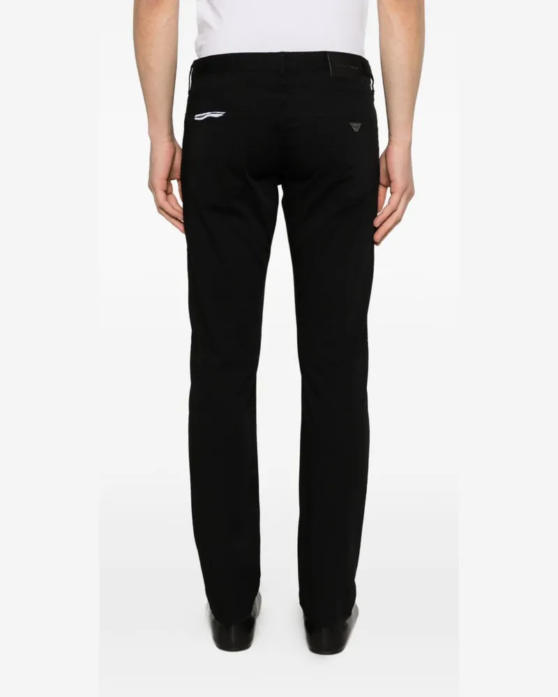 Emporio Armani Logo-Detail Denim Jeans — Black Black