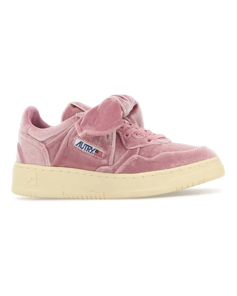 AUTRY Women's Pink Velvet Medalist Sneakers Pink