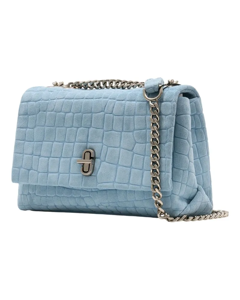Marc Jacobs Women's The Slim Dual Chain Shoulder Bag -  Leather Blue Cowhide Shoulder-Hobo-Bags Blue