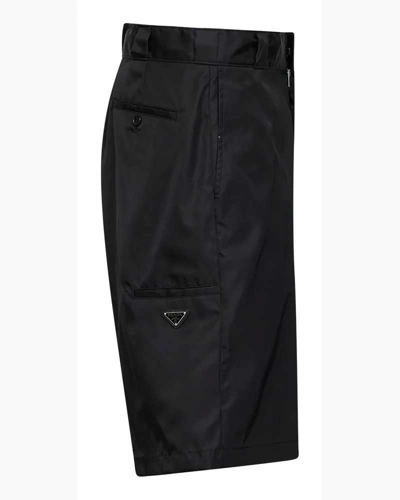 Prada Men's Bermuda Shorts Re-Nylon Black Recycled Polyamide Black