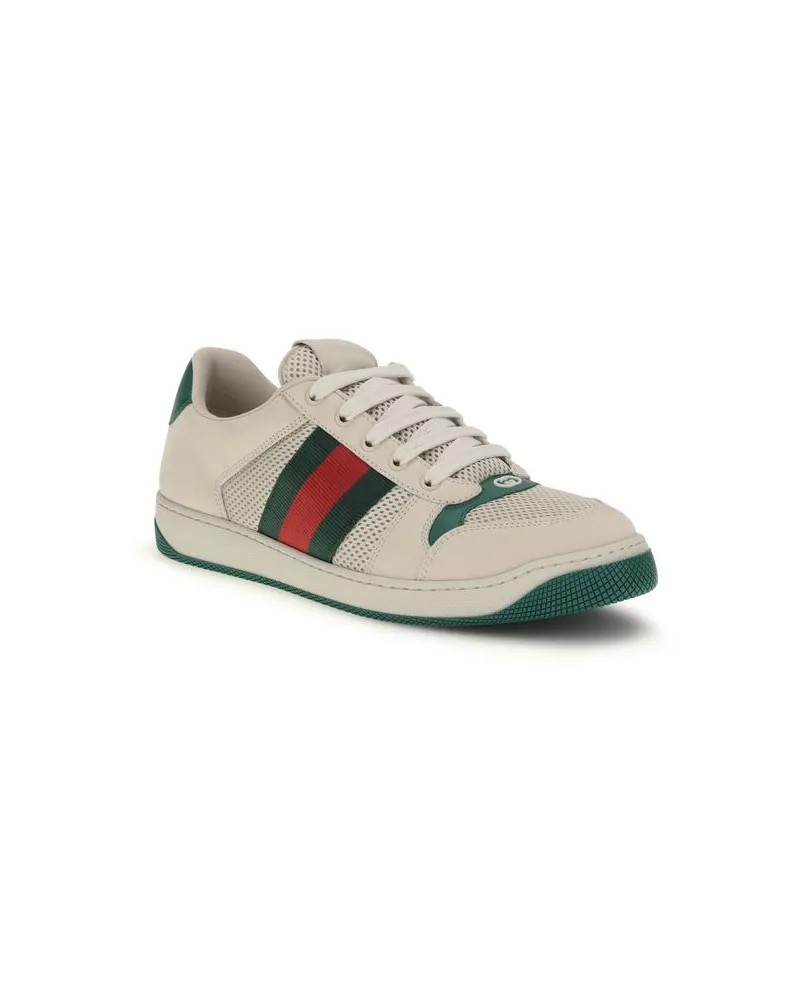 Gucci Men's Beige Polyester Athletic Sneakers Beige