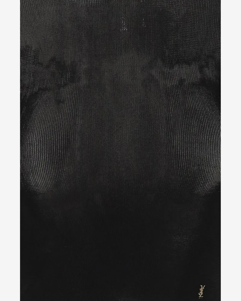 Saint Laurent Women's Viscose Cassandre Top Black Tops Black