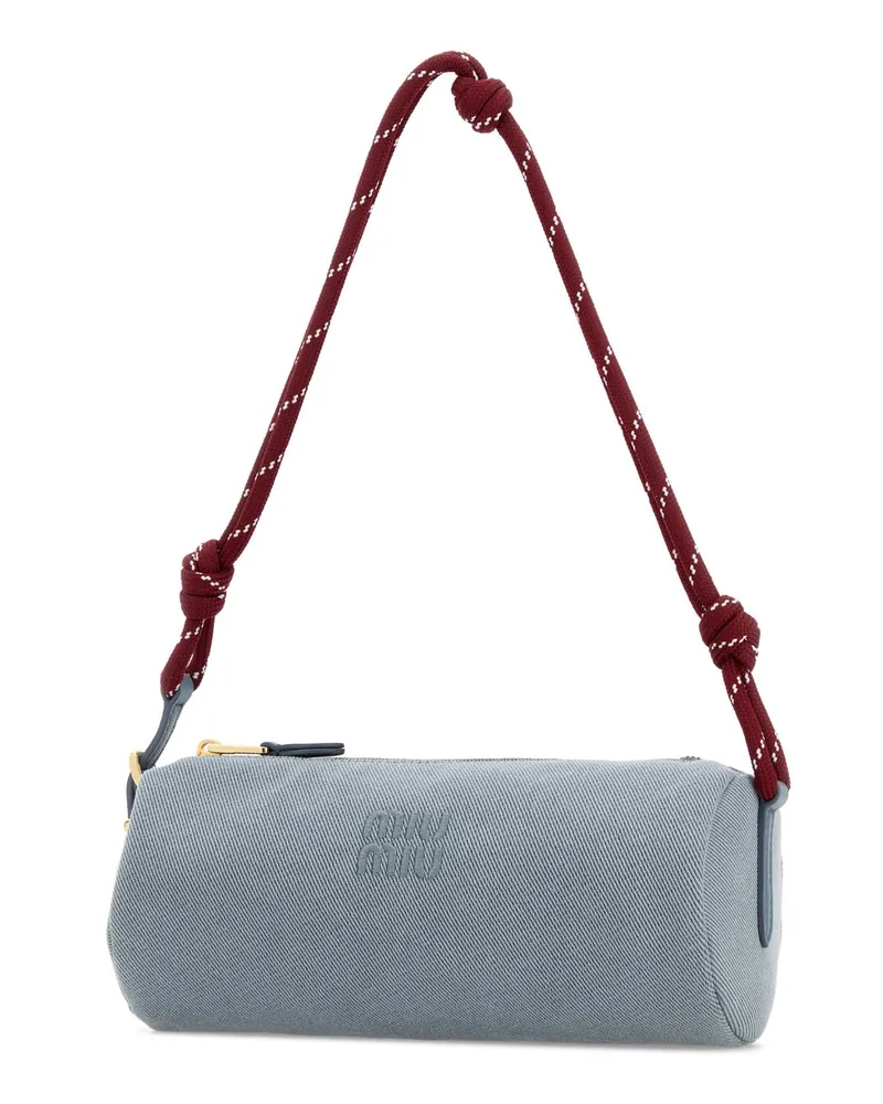 Miu Miu Nylon Shoulder Bag — Blue Blue