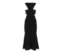 Women's Dress Black Viscose Polyester