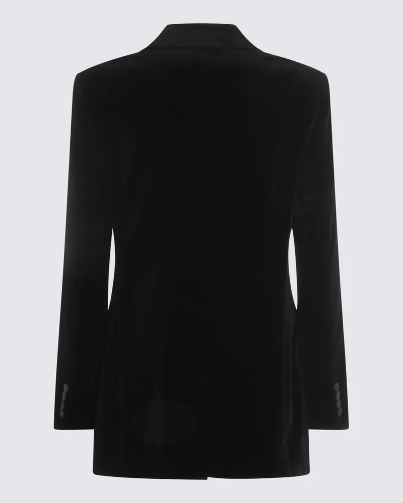 Max Mara Women's Double-Breasted Wool Blazer Black Blazers Black