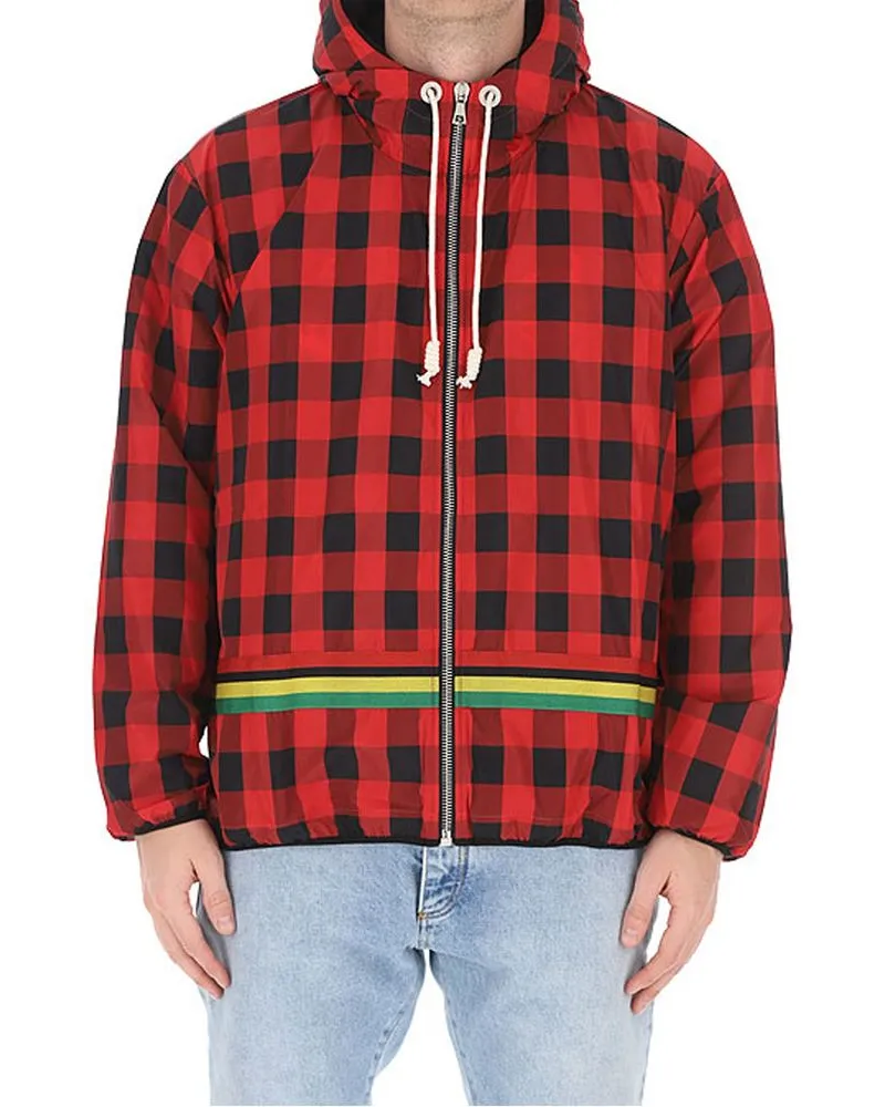 Palm Angels Men's Multicolor Polyester Shell Jacket Clothing Red