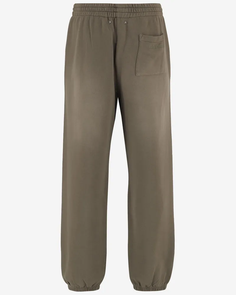 Golden Goose Cotton Drawstring Trousers — Beige Beige