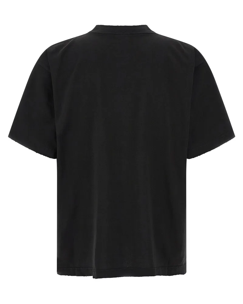 Balenciaga Graphic Palm Tree Print T-shirt — Black Black