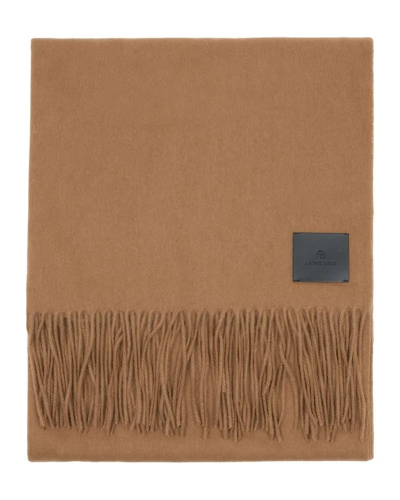 Anine Bing Women's Augustina Scarf -  Wool Brown Accessories Brown