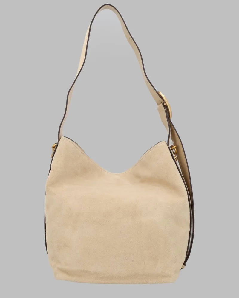 Michael Kors Women's Bucket Tote Bag Nolita Beige Leather Shoulder Beige