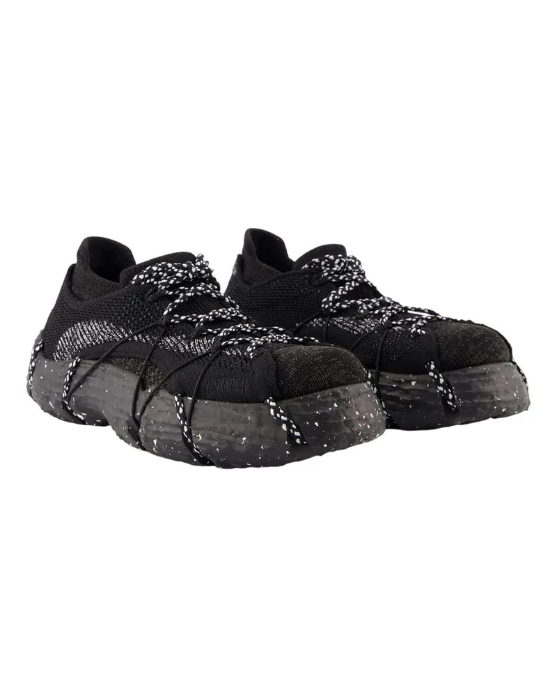 Camper Women's Roku Ry Nero Sneakers -  Fabrics Multicolor Black Canvas Shoes Black