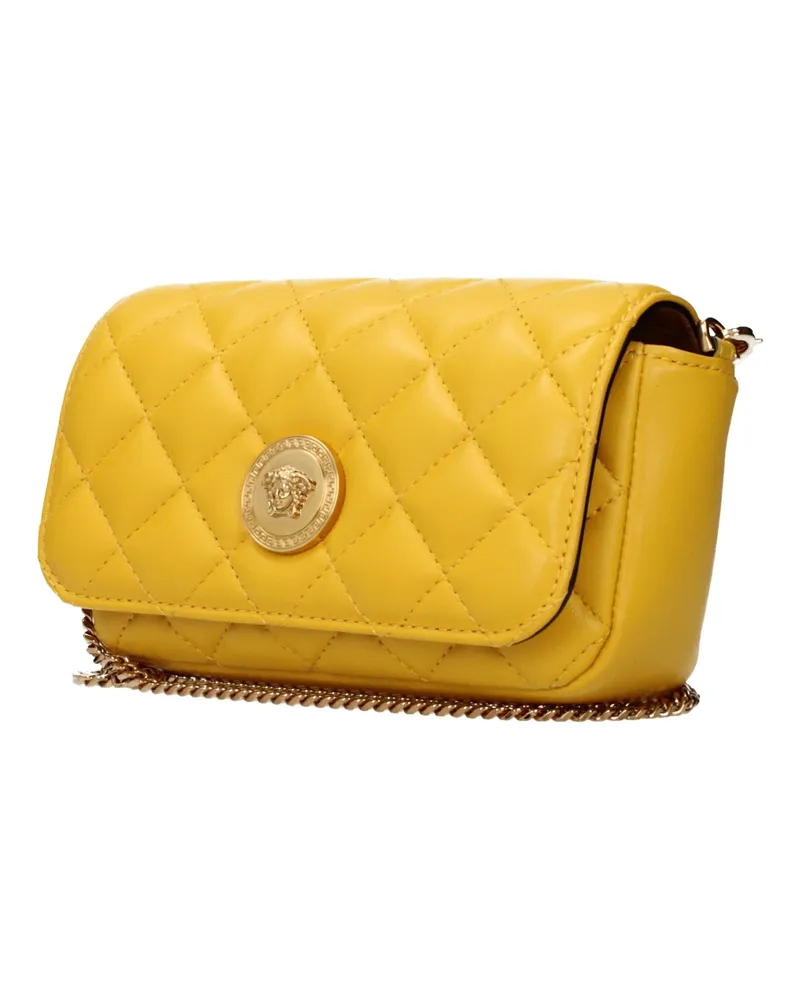 Versace Leather Crossbody Bag — Yellow Yellow