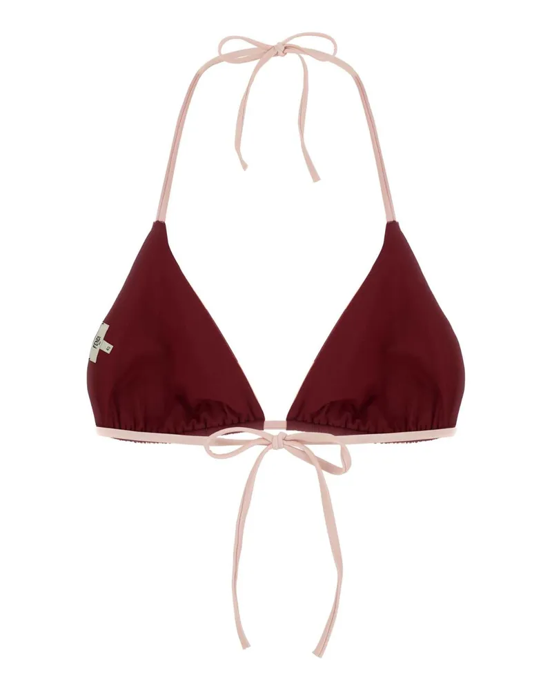 Fendi Striped Lycra® Bikini Top Powder