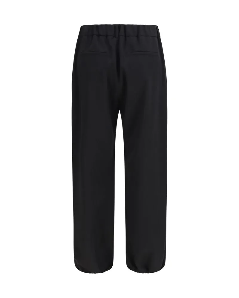 Burberry Merino Wool Joggers — Black 