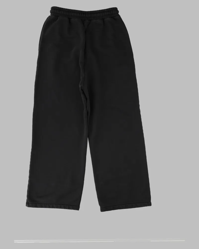 Fear of God Wide-Leg Cotton Drawstring Trousers — Black Black