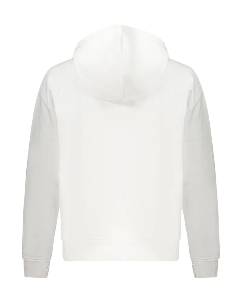 Calvin Klein Cotton-Blend Logo Hoodie — White White