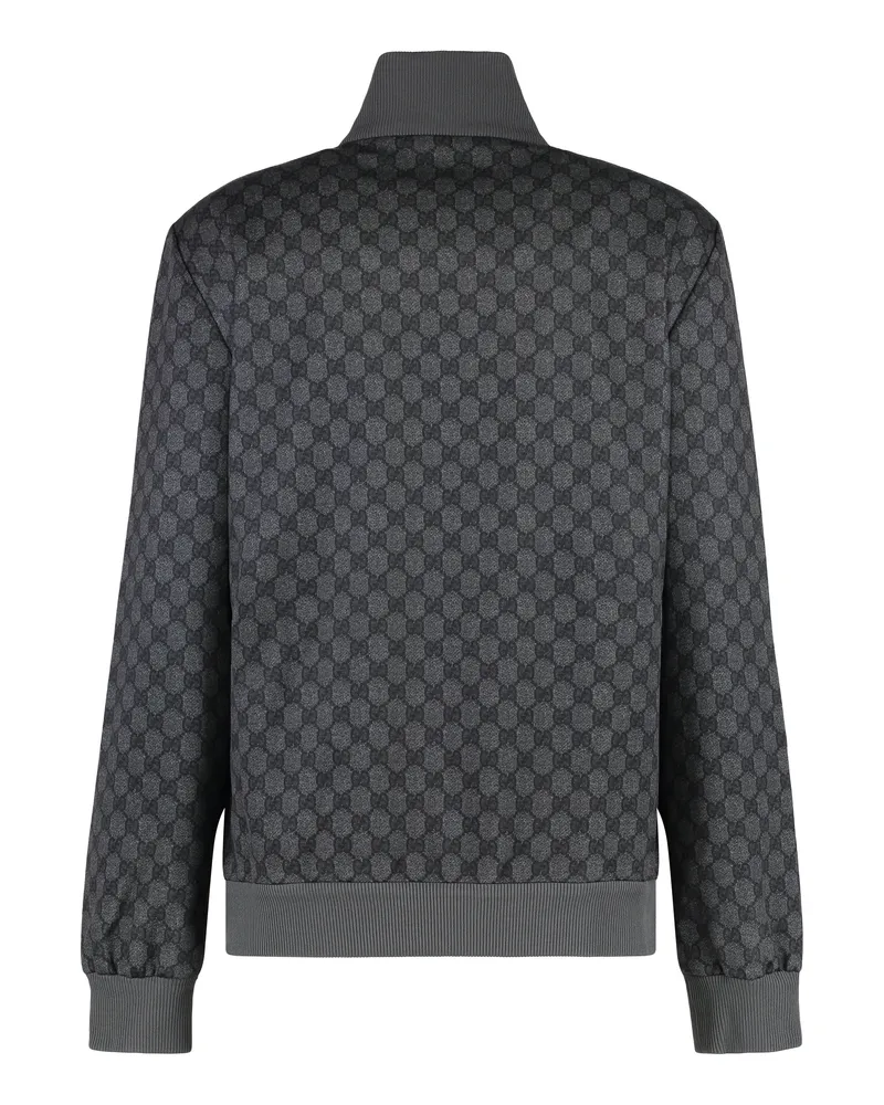 Gucci Women's Cotton Blend Full-Zip Sweatshirt Black Polyester Sweatshirts Sweater Black
