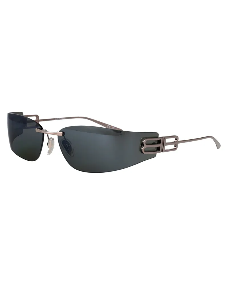 Balenciaga BB0484S Metal Frame Sunglasses — Silver Silver
