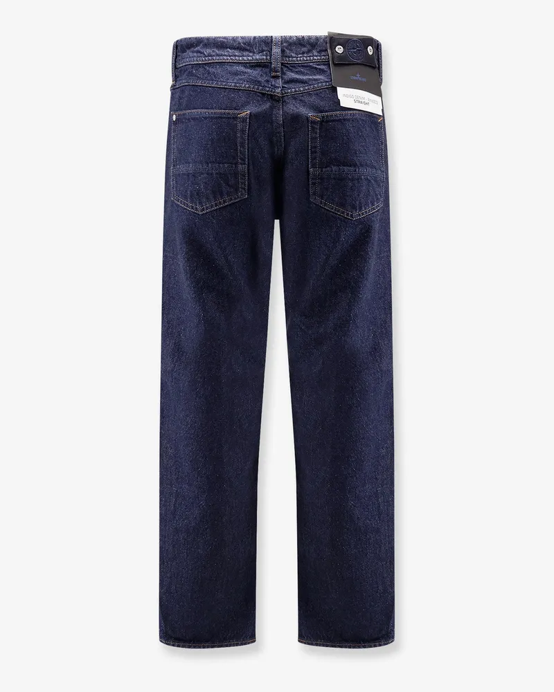 Stone Island Men's Selvedge Indigo Jeans Blue Cotton Blue