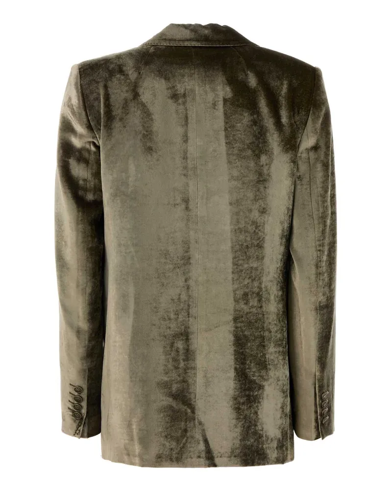 Etro Women's Sage Green Velvet Blazer N0634 Giacche E Gilet Jacket Green