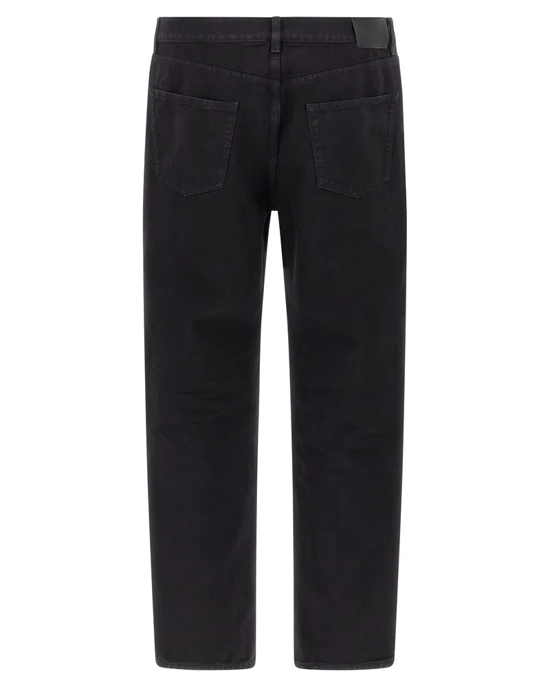 Saint Laurent Men's Black Cotton Straight-Leg Jeans Clothing Black