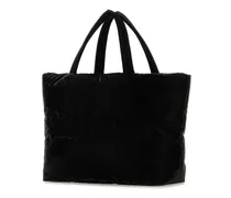 Men's Quilted Nylon Tote Black