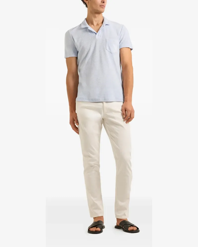 Orlebar Brown Men's Terry Pocket Polo Shirt Ss26 M Light