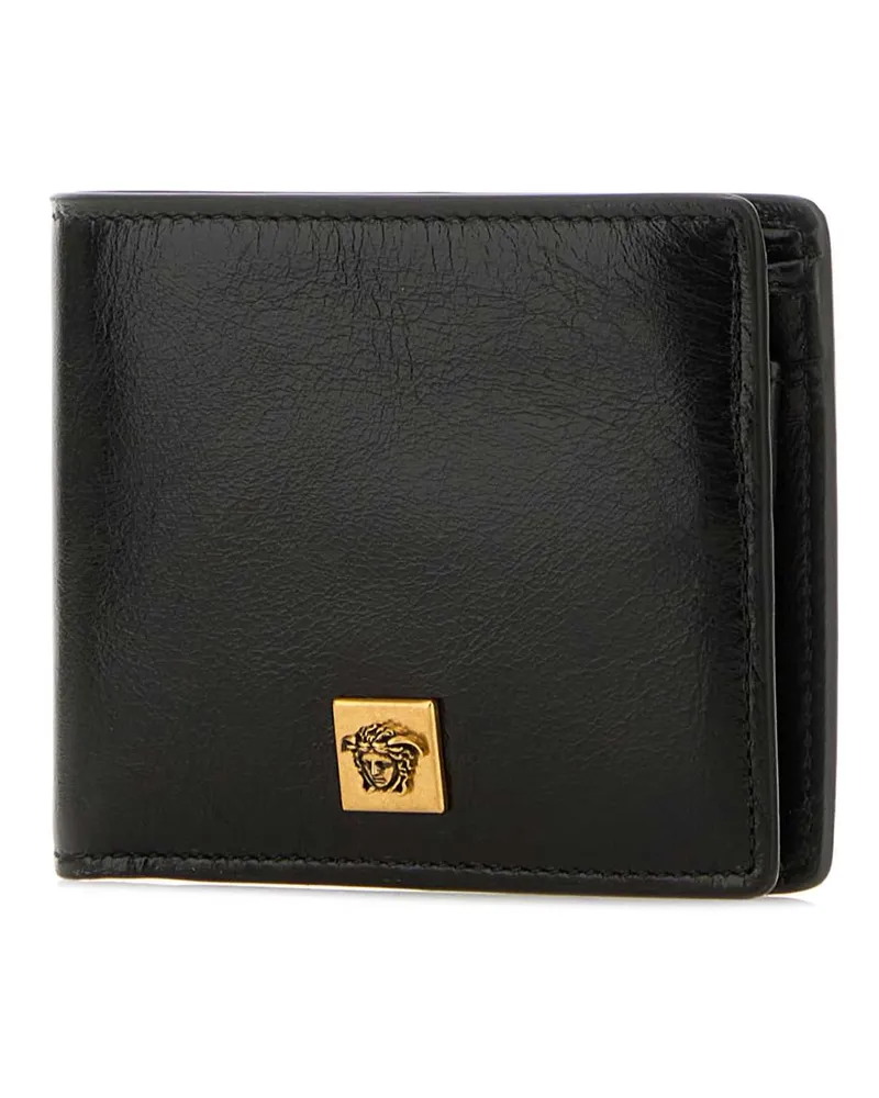 Versace Men's Black Leather Wallet 1b55jblackgold82 Portafogli Black