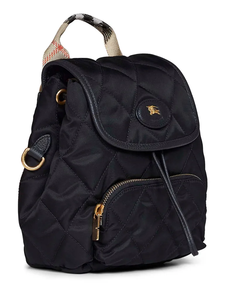 Burberry Women's Mini Backpack Horseshoe Black Polyamide Backpacks Black