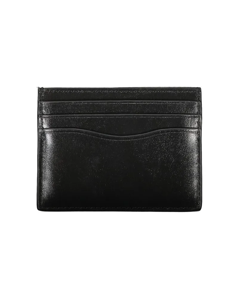 Calvin Klein Leather Card Case — Black Black