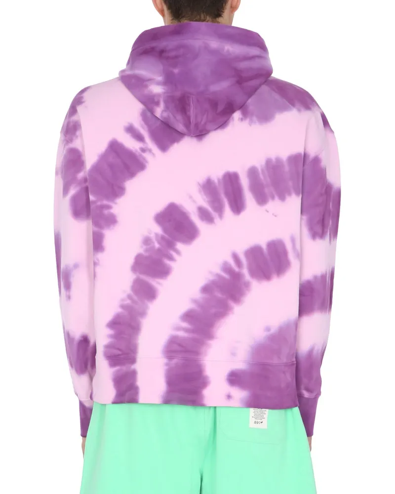 MSGM Printed Micro Logo Sweatshirt — Lilac Lilac