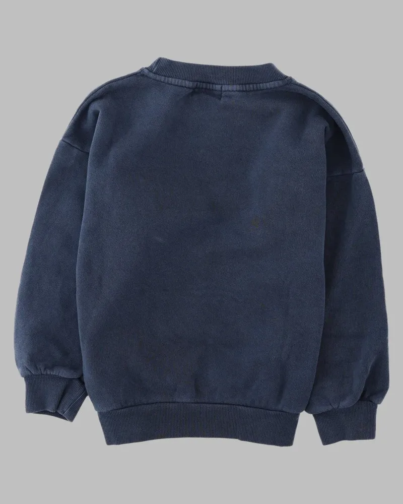 BOBO CHOSES Logo-Print Cotton Sweatshirt — Blue Blue