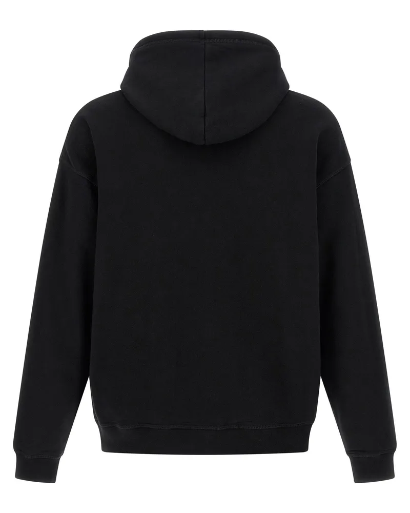 Dsquared2 Logo-Embroidered Hoodie — Black Black