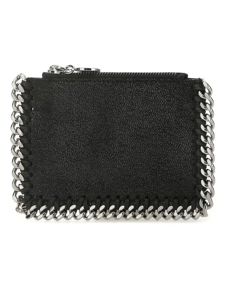 Stella McCartney Women's Black Shaggy Deer Card Holder 1000 F: Polyester Portafogli Wallet Black