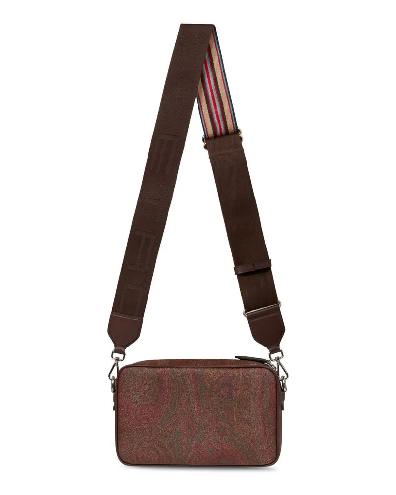 Etro Men's Shoulder Bag Brown Calfskin Brown
