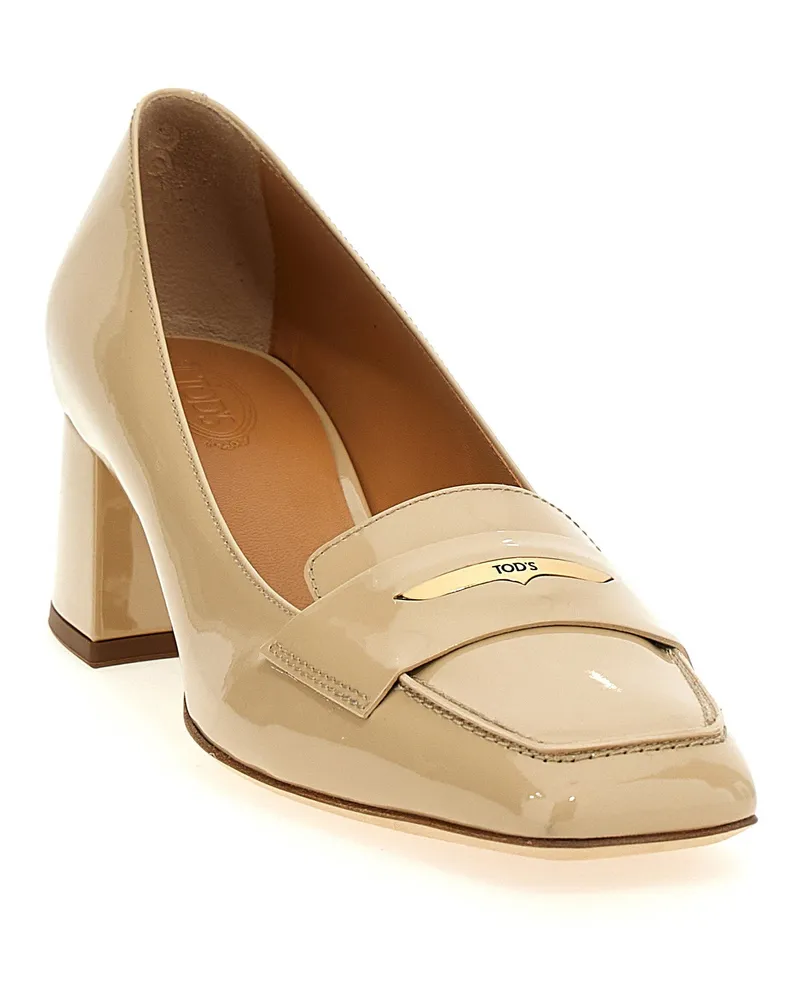 TOD'S Patent Leather Pump — Beige Beige