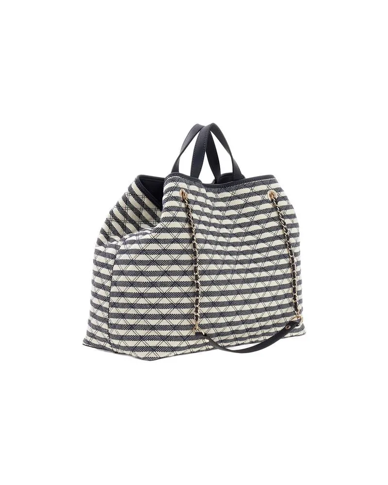 Guess Women's Handbag Navy Multi Polyester Bags - Tote-Bags Navy