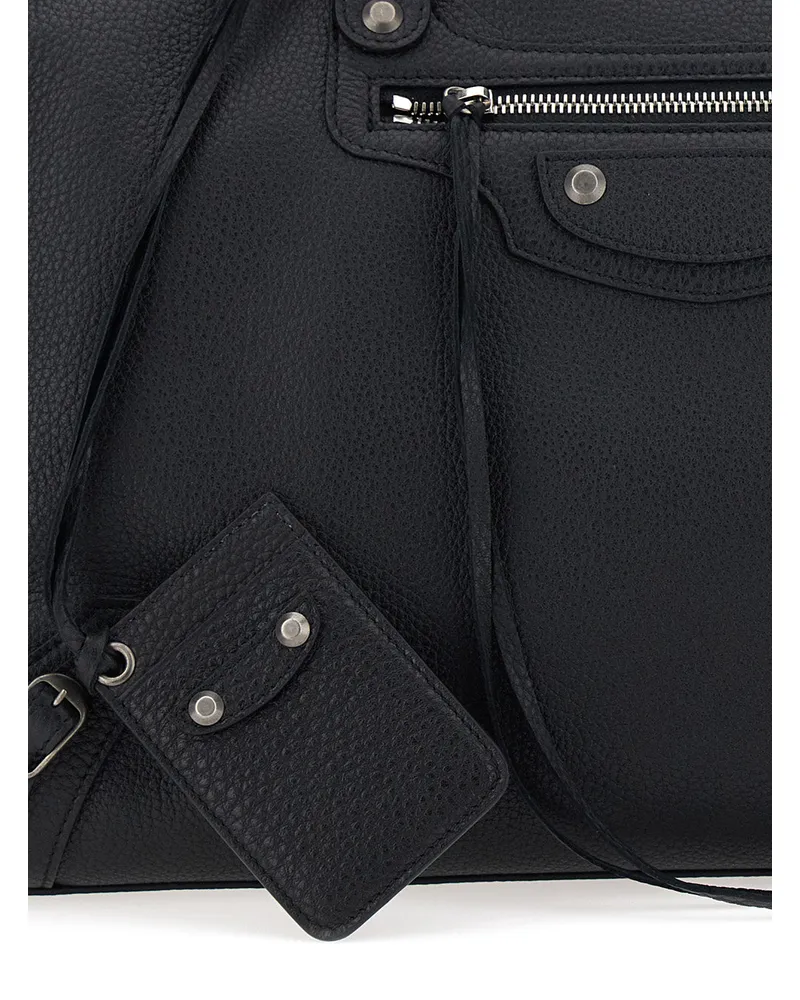 Balenciaga Men's Handbag Grainy Leather Black Calf Handbags Hand Bags Black